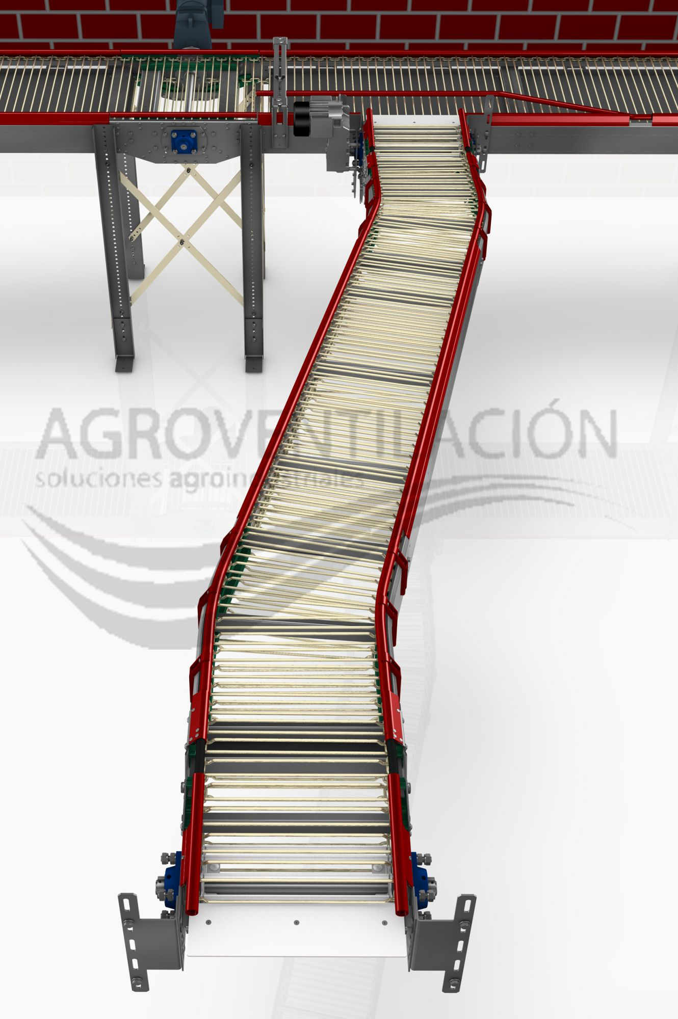 loader-conveyor with S-bend